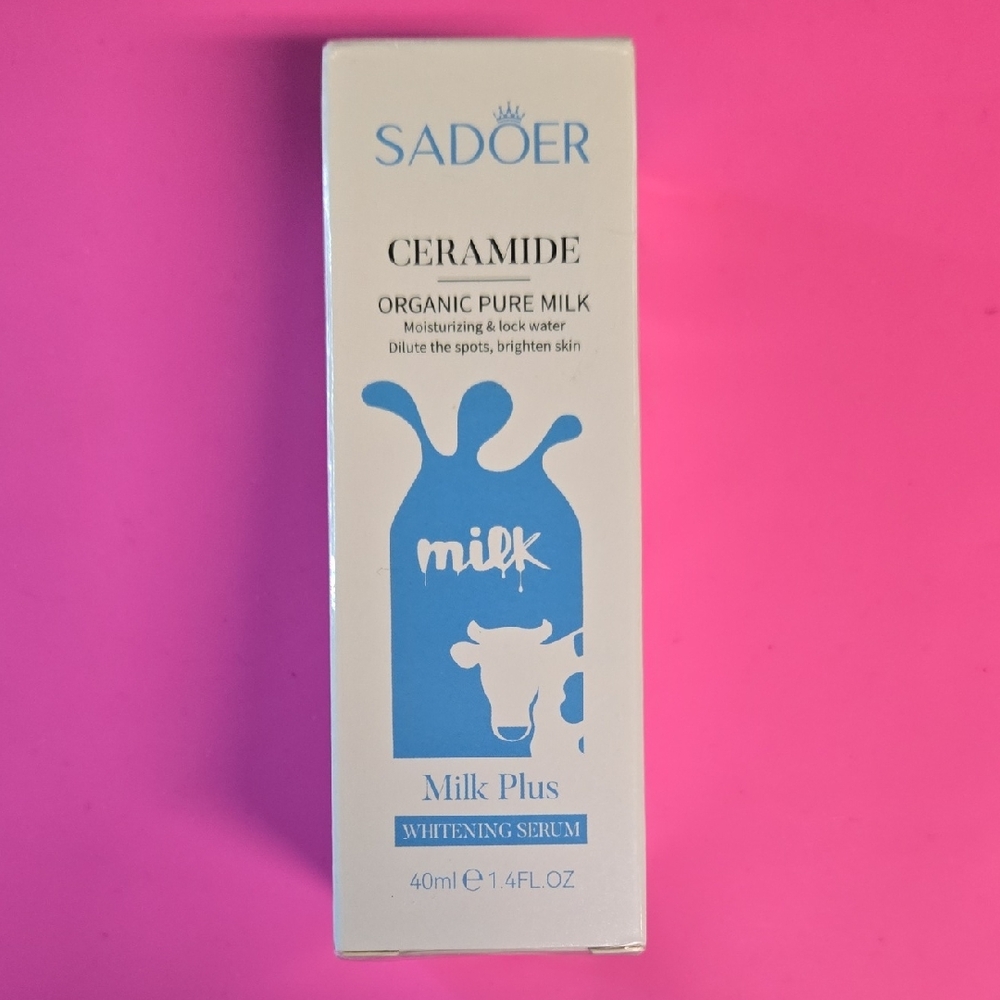 Ceramide Organic Pure Milk Whitening Serum - Blue & White